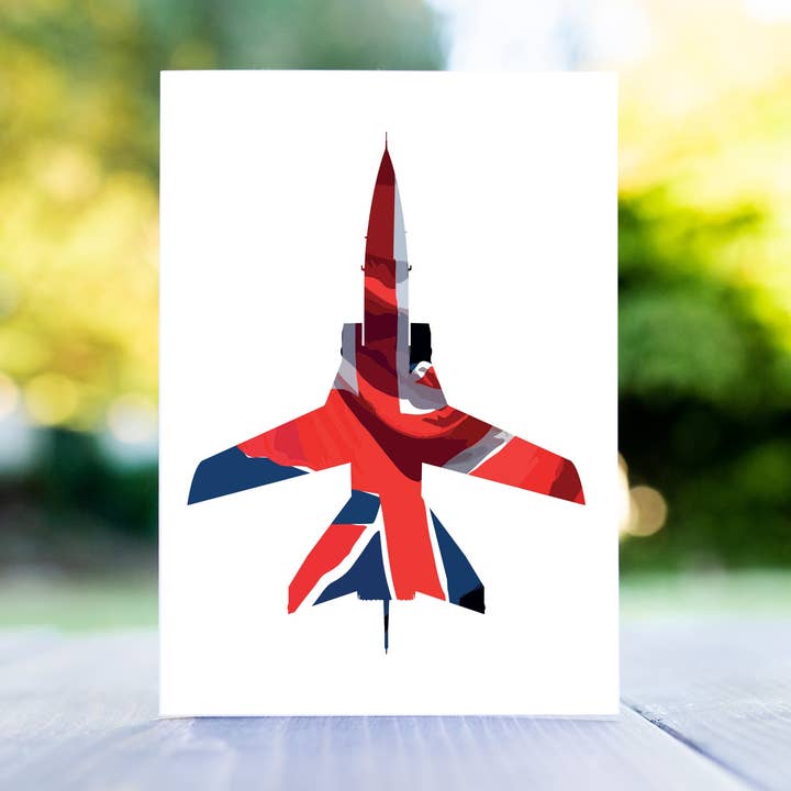 Tornado F3 Union Flag Greeting Card for wholesale by Gillian Jones Designs