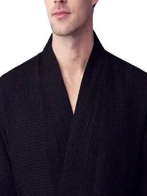 Lotus Linen - Vente Peignoir – homme - Peignoir de bain en nid d'abeille pour homme - Absorbant, léger16