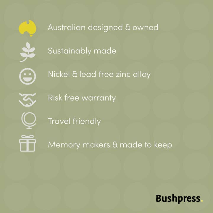 Bushpress - Wholesale Lapel Pin/Button - Down Under enamel pin, orange9