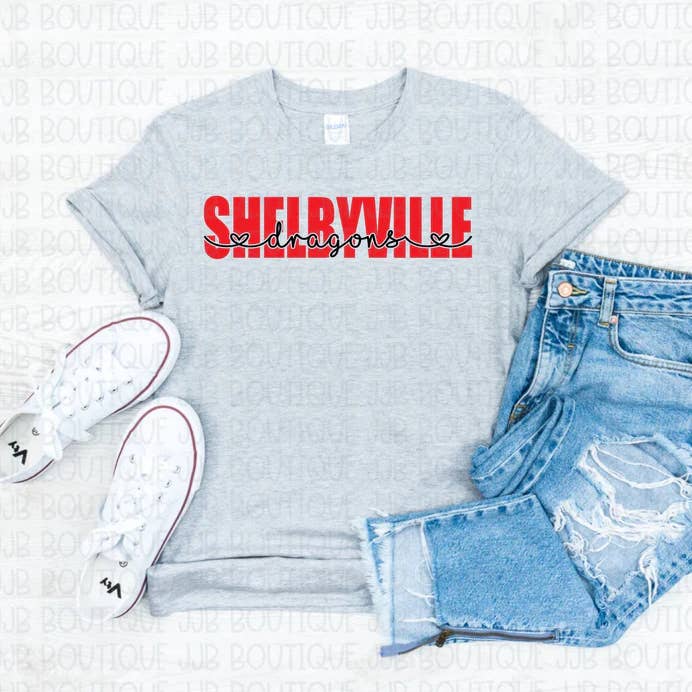 Custom Town Mascot T-shirt för wholesale av Rockin’ 5A Apparel