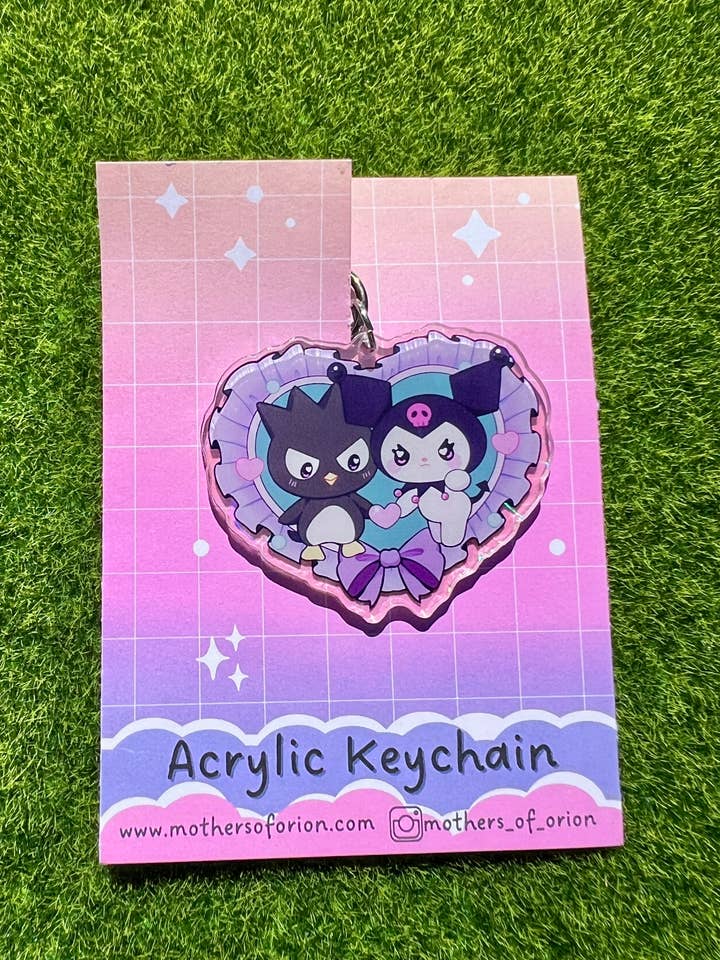 Sanrio Couple Keychain Kuromi/Badtz for wholesale by Mothers Of Orion