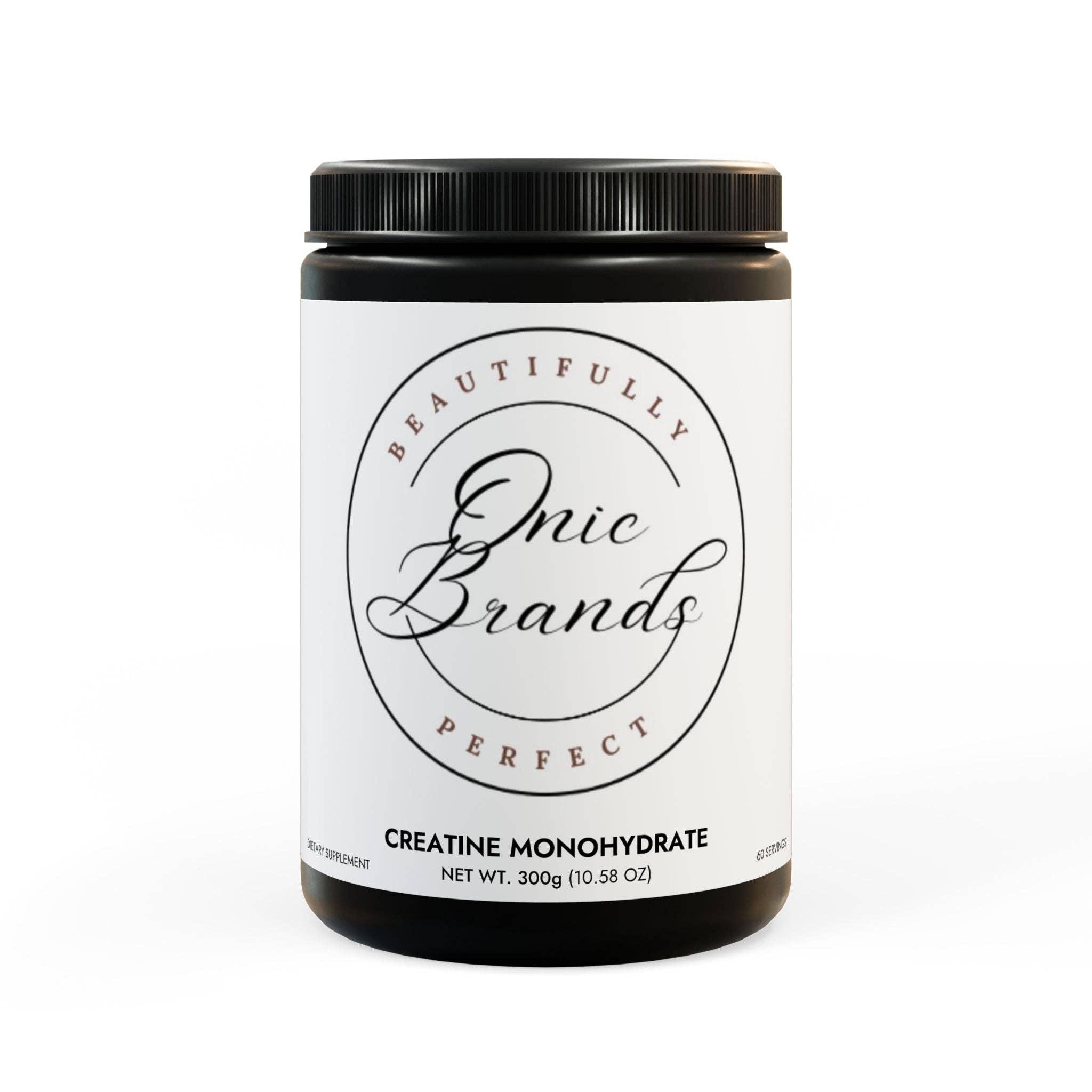 Black jar lid Creatine Monohydrate Supplement (300g, 10.58oz) for wholesale on Faire