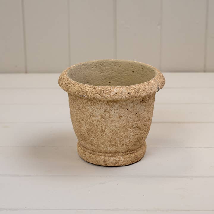 Round Clay Cement Urn Pot for wholesale by Satchville