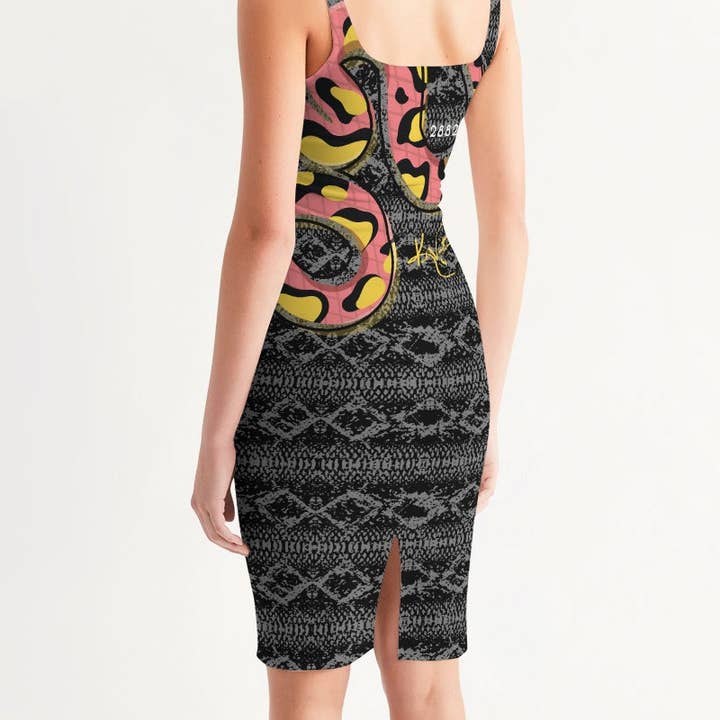 Vestido ajustado a media pierna serpiente prepunk-prep 2882Sport™ para mujer para venta al por mayor de 2882Brand™