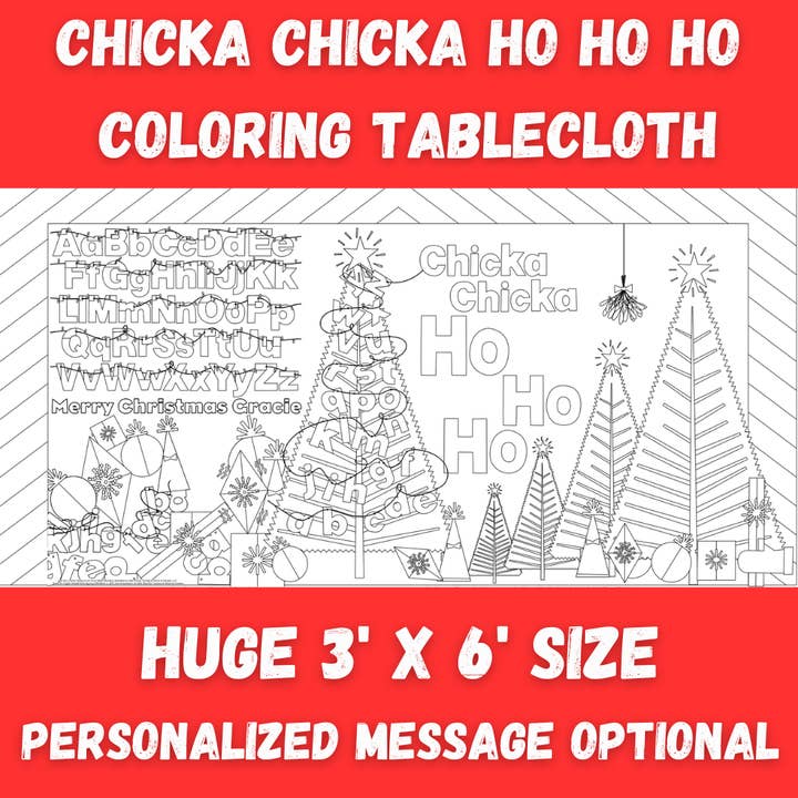 Creative Crayons Workshop - Wholesale Coloring Tablecloth - Kids & Baby - Chicka Chicka Ho Ho Ho Coloring Tablecloth2