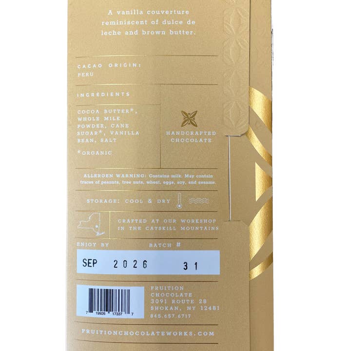 Fruition Chocolate Works - Wholesale Chocolate Bar - Vanilla Bean Toasted White3