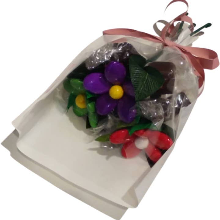 Fleurs-Thés en chocolat - Wholesale Chocolate Covered Sweets - Mini bouquet of dragee flowers and chocolates2