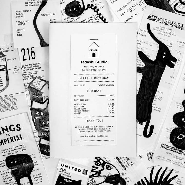 Tadashi Studio - Wholesale Book - Adult - Receipt Zine