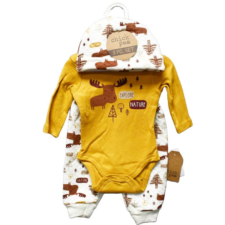 GreatBuy.com - Wholesale Clothing Set - Baby - 3pc MOOSE YELLOW JOGGER SET C/P 480