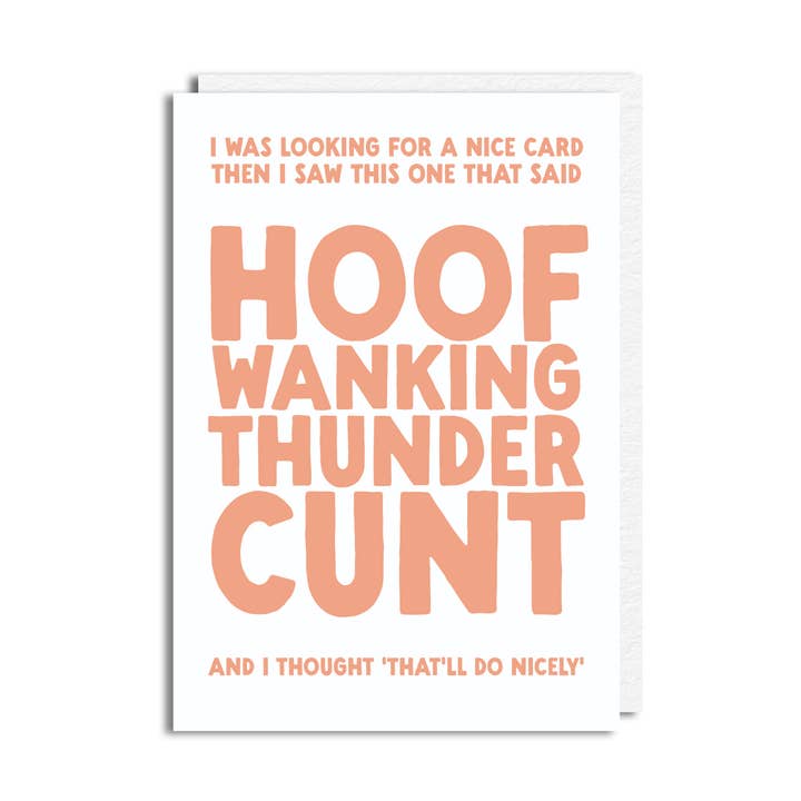 Tarjeta de cumpleaños divertida - 'Paja de pezuña' para venta al por mayor de The Buddy Fernandez Card Company
