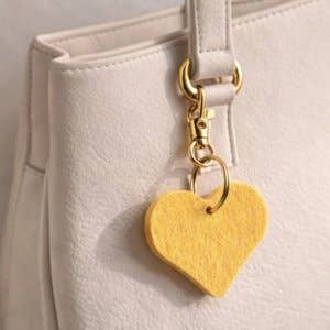 Scandinavian Hearts - Wholesale Purse/Bag Accessory - Women's - Felt Heart Purse Charm Minimalist Ksychain17