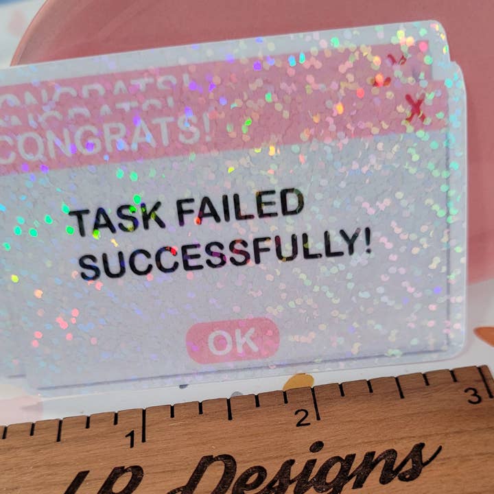 Une tâche d'erreur informatique amusante holographique a échoué pour la vente par JP Designs