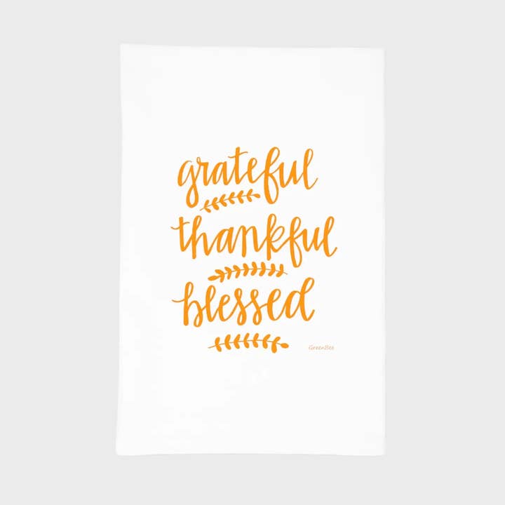 Green Bee Tea Towels - Wholesale Tea Towel - Gratitude Kitchen Towel | Tea Towels | Fall Dish Towels1
