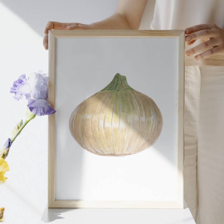 Vidalia Onion Watercolor Fine Art Print for wholesale by Jenny Lemoine Design