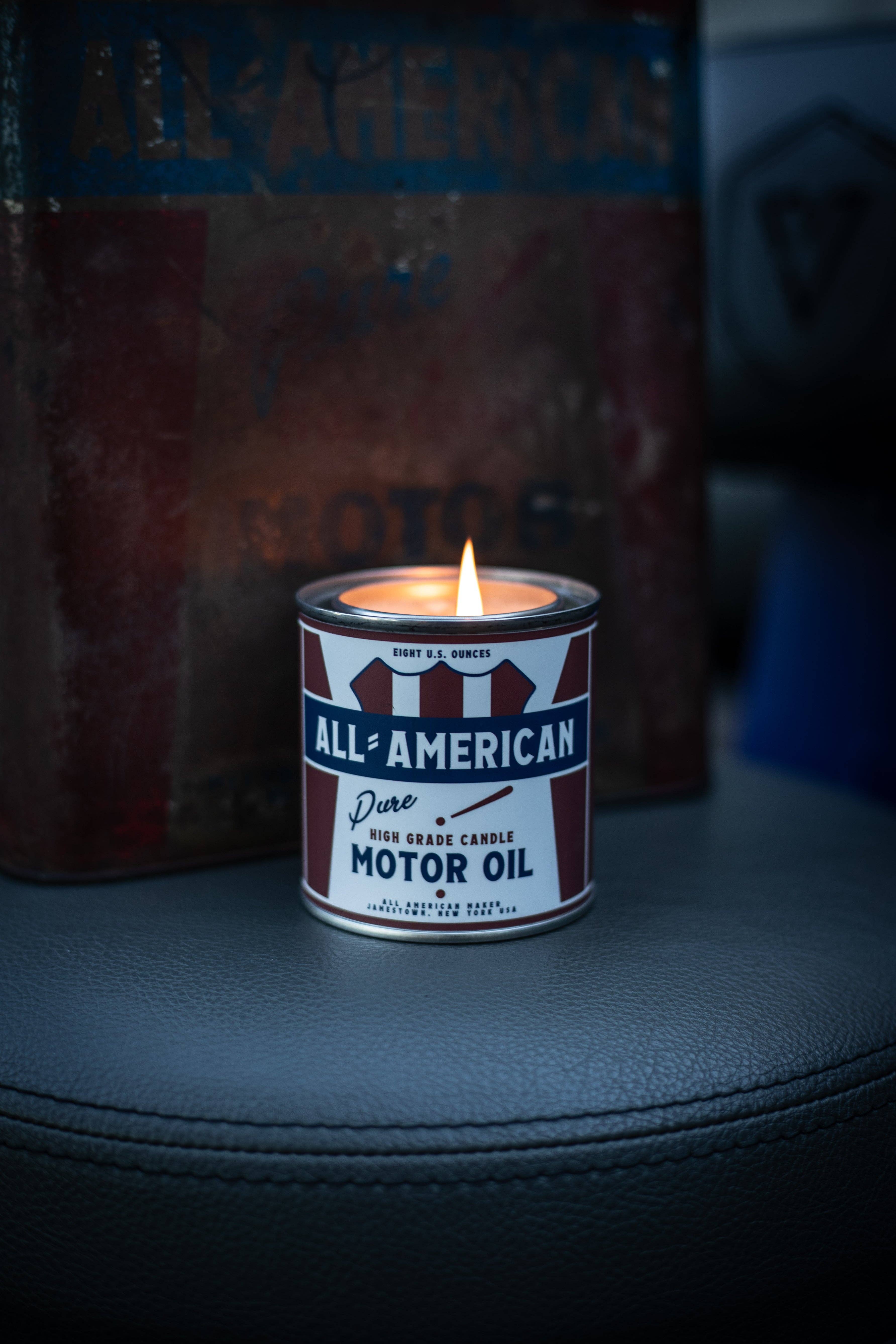 All American Maker - Wholesale Jar/Filled Candle - All-American Motor Oil Candle2