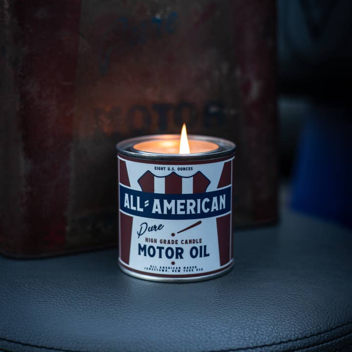 All American Maker - Wholesale Jar/Filled Candle - All-American Motor Oil Candle2
