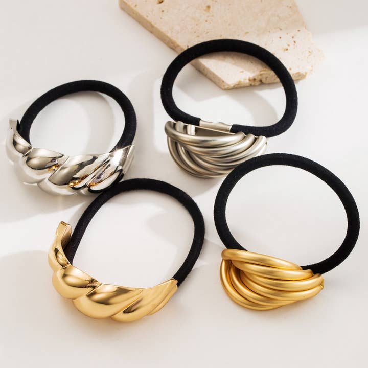 Minimalist Metal Geometric Elastic Hair Tie_CWAHA6188 for wholesale by ACCITY