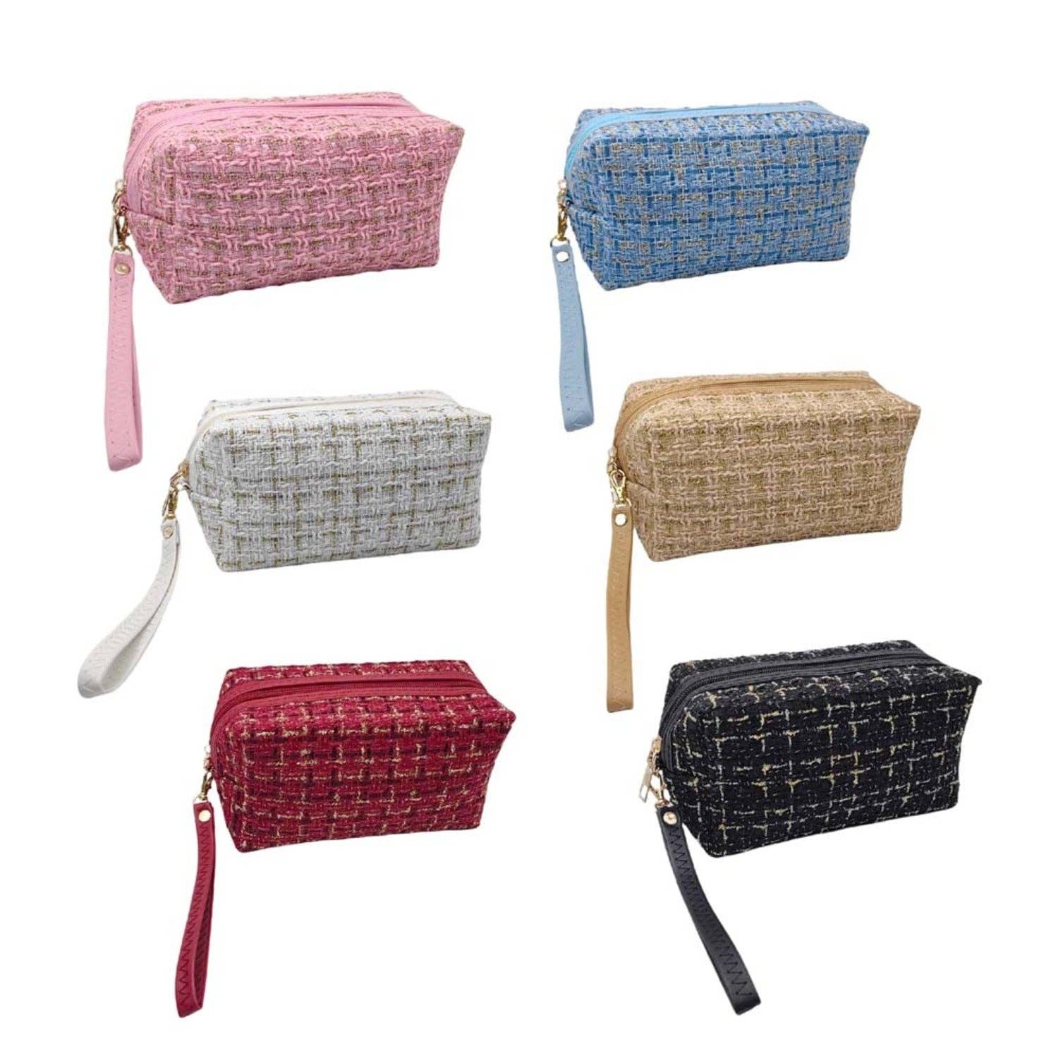 MiMi Wholesale - Wholesale Pouch - Women's - EG10307 Tweed Pouch With Wristlet Strap13