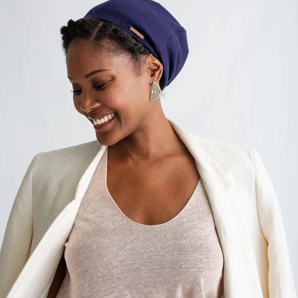 Navy Adjustable Slap | Satin-Lined Cap for wholesale on Faire