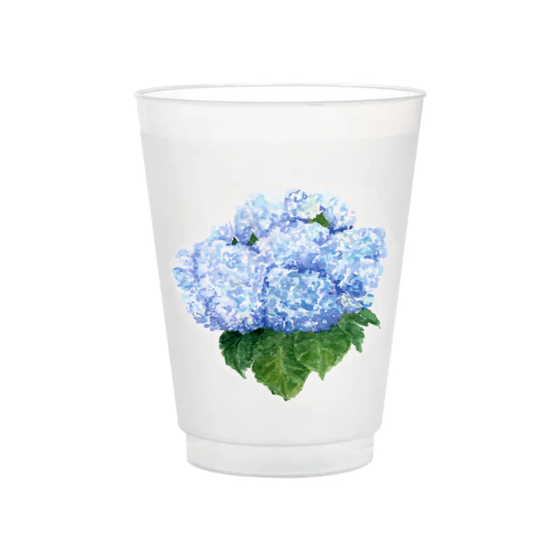 Taylor Paladino - Wholesale Disposable Cup - Blue Hydrangea Frosted Cups | Set of 61