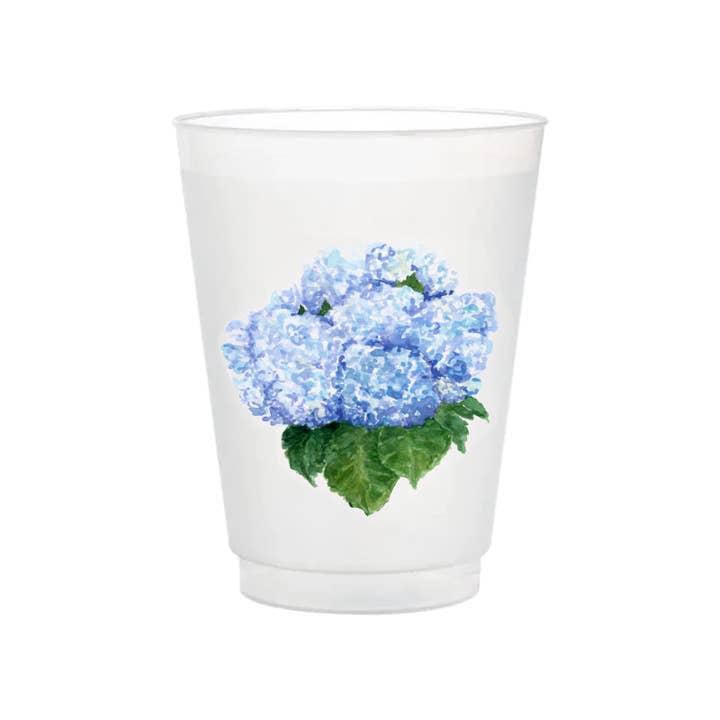 Taylor Paladino - Wholesale Disposable Cup - Blue Hydrangea Frosted Cups | Set of 61