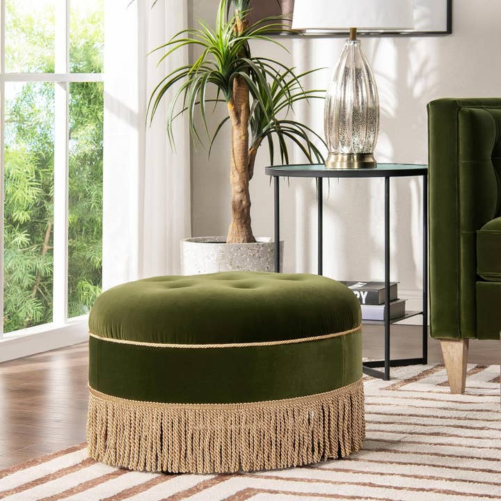 Jennifer Taylor Home - Wholesale Ottoman - Yolanda 24" Round Upholstered Accent Ottoman