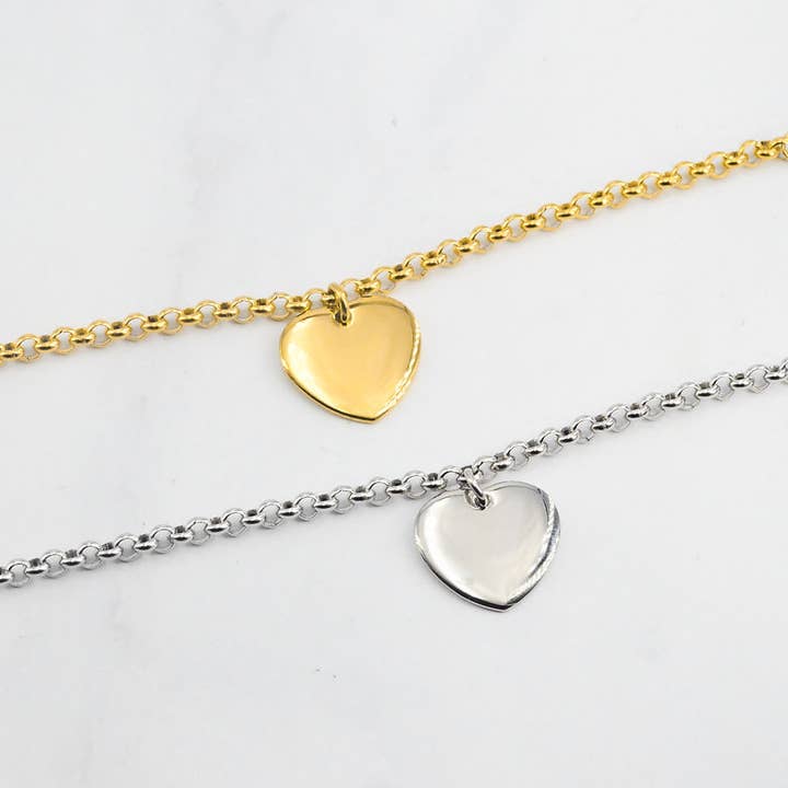 Bracciale a nappa con grande cuore per la vendita all'ingrosso da parte di Angiie