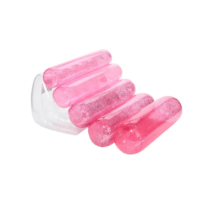 FUNBOY - Wholesale Inflatables - Clear Pink Glitter Leisure Chair Pool Float