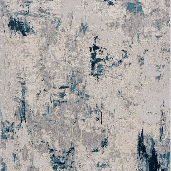 Tappeto/Passatoia da Interno Contemporaneo Astratto Blu Crema per la vendita all'ingrosso da parte di Koshani