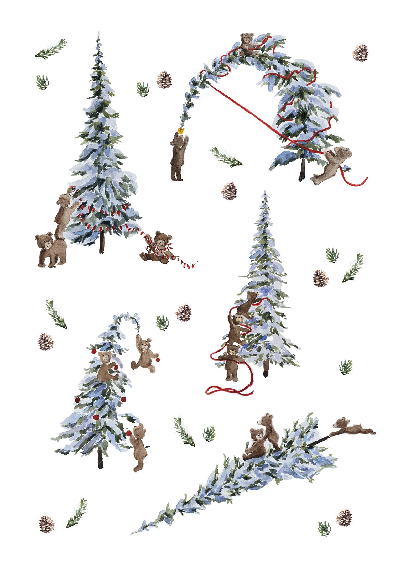 Maison Lorrain – wholesale Tea towel – Les Oursons - Linge a vaisselle / Tea Towel Baby Bears0