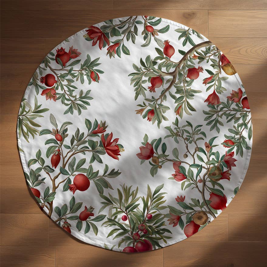 NorraVilla – Großhandel Tischdecken – Tischdecke aus 100 % Leinen Granatapfelbaum - Hergestellt in Europa5