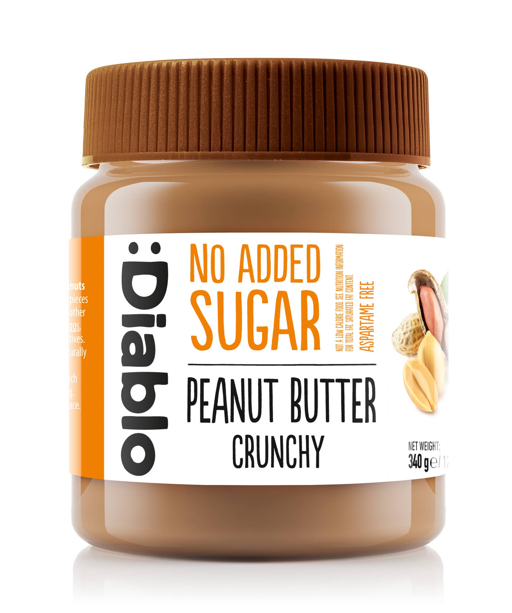 Diablo Sugar Free – wholesale Nut butter – :Diablo No Added Sugar Crunchy Peanut Butter 340g0