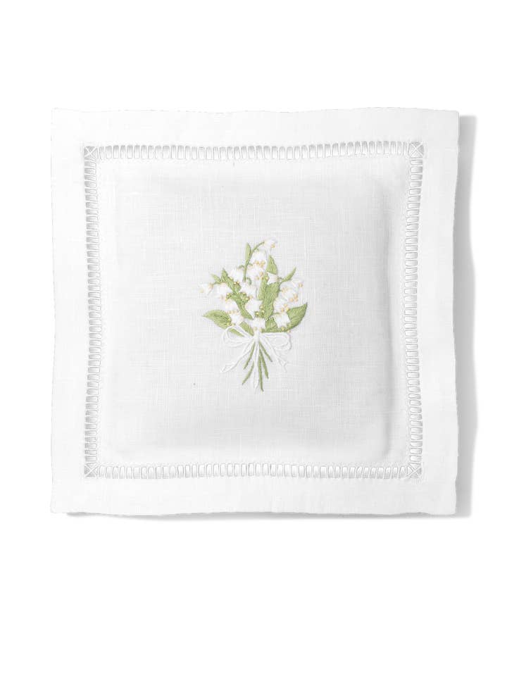 Lily Of The Valley Lavender-Filled Linen Sachet for wholesale by Henry Handwork