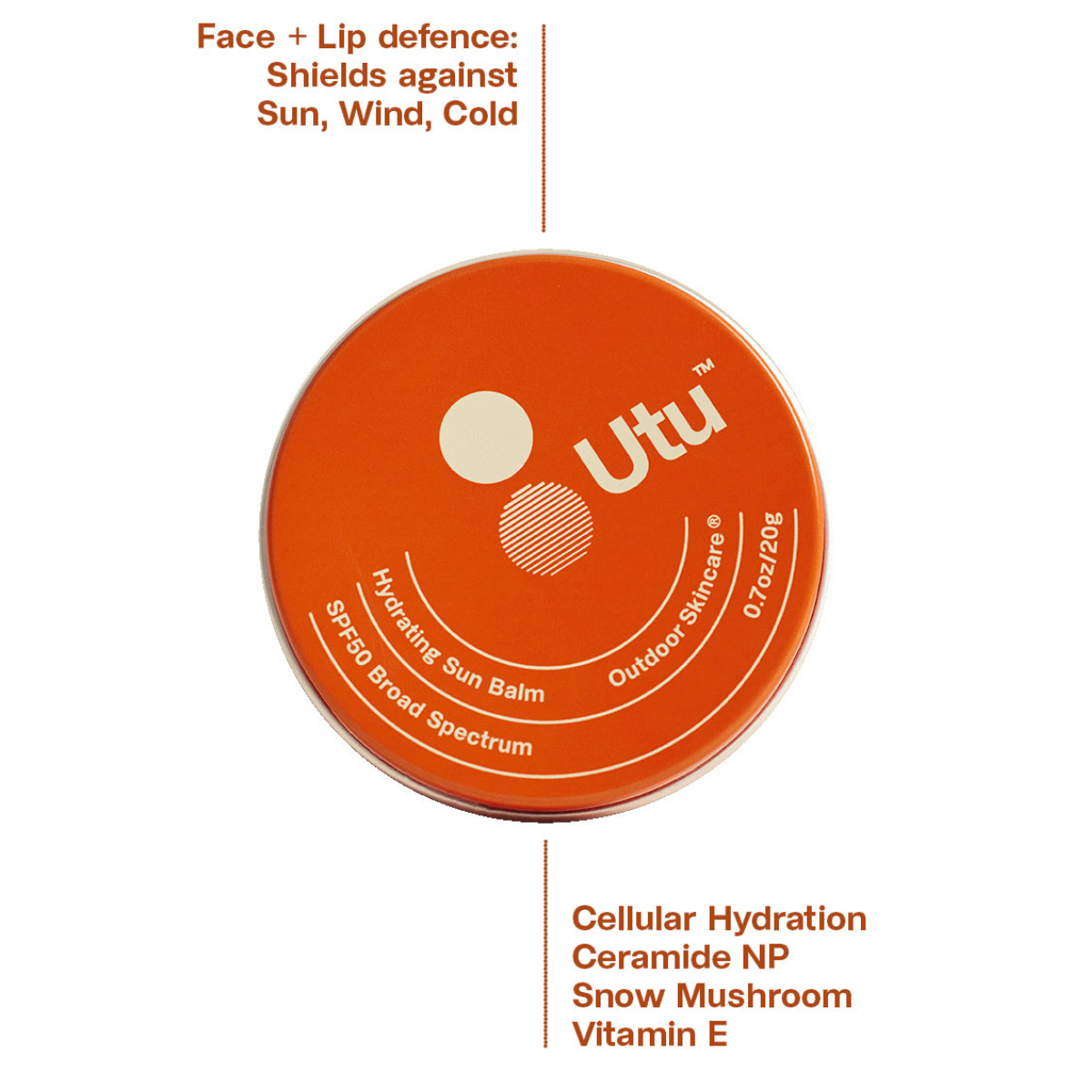 Utu - Wholesale Sunscreen - SPF50 Hydrating Sun Balm  Face & Lip Protector  2