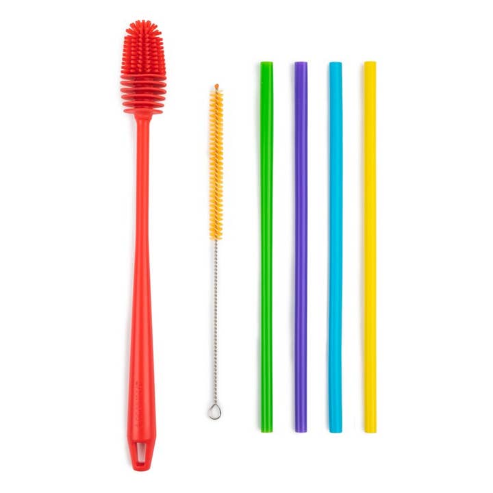 Core Home - Wholesale Cleaning Brush - 6pc Bottle Brush with Straw Cleaner & Straw Set1