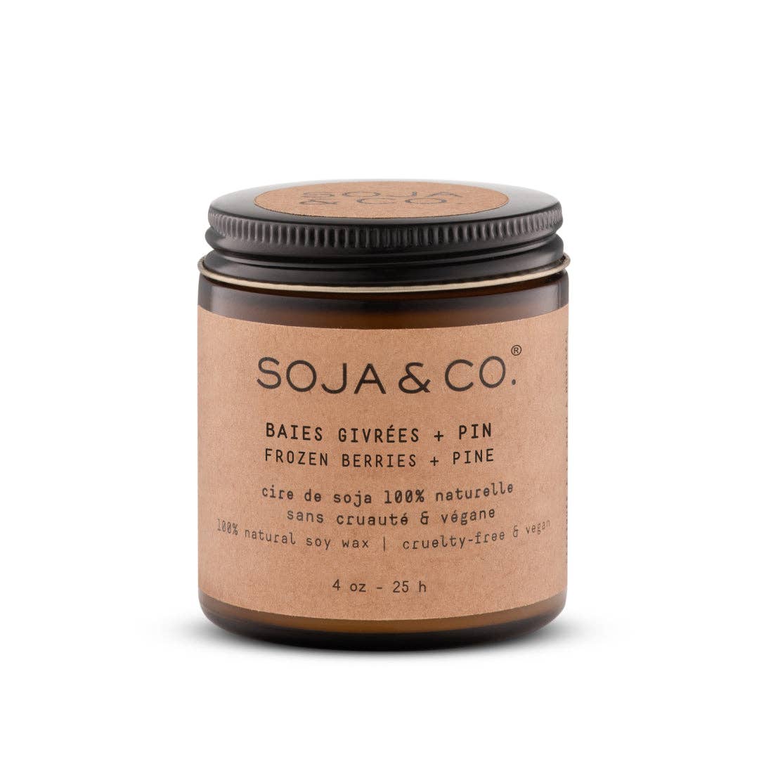 SOJA&CO.® - Wholesale Jar/Filled Candle - Soy Wax Candle | Frozen Berries + Pine1