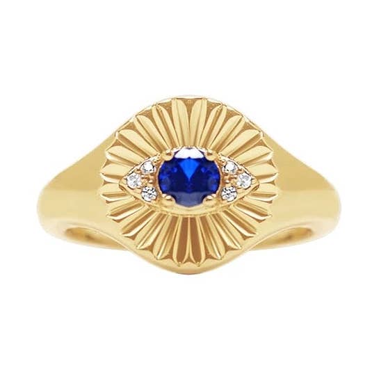 Bague Œil Maléfique Signet pour la vente par Glazd Jewels