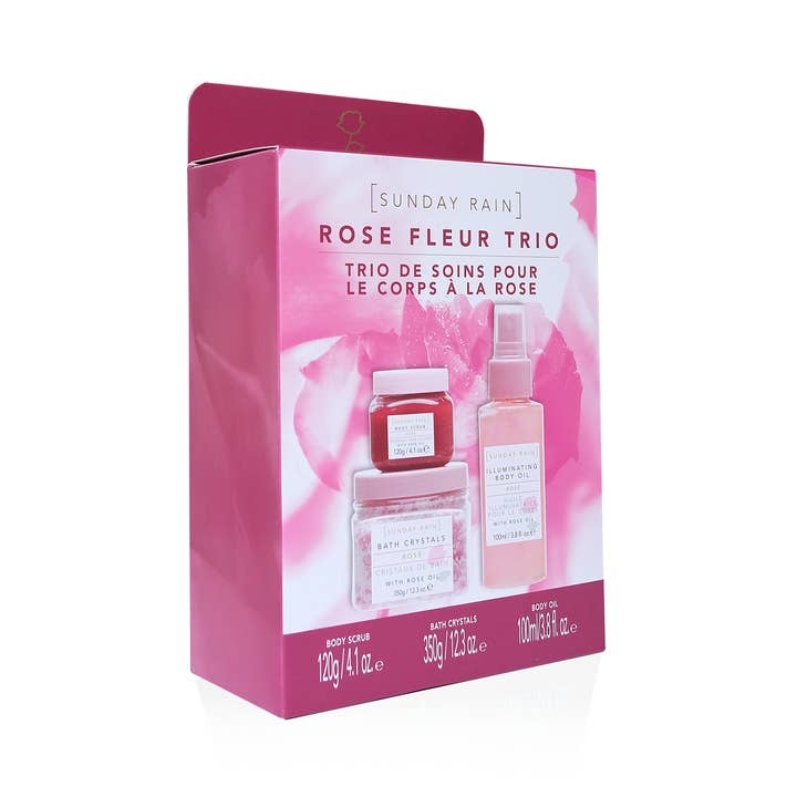 Beauty Goddess - Wholesale Bath & body set - Sunday Rain Rose Fleur Trio6