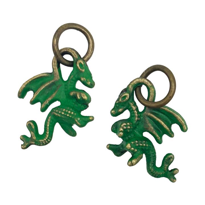 Dragon Charm Bracelet, Necklace, or Charm Only for wholesale by Gleeful Peacock
