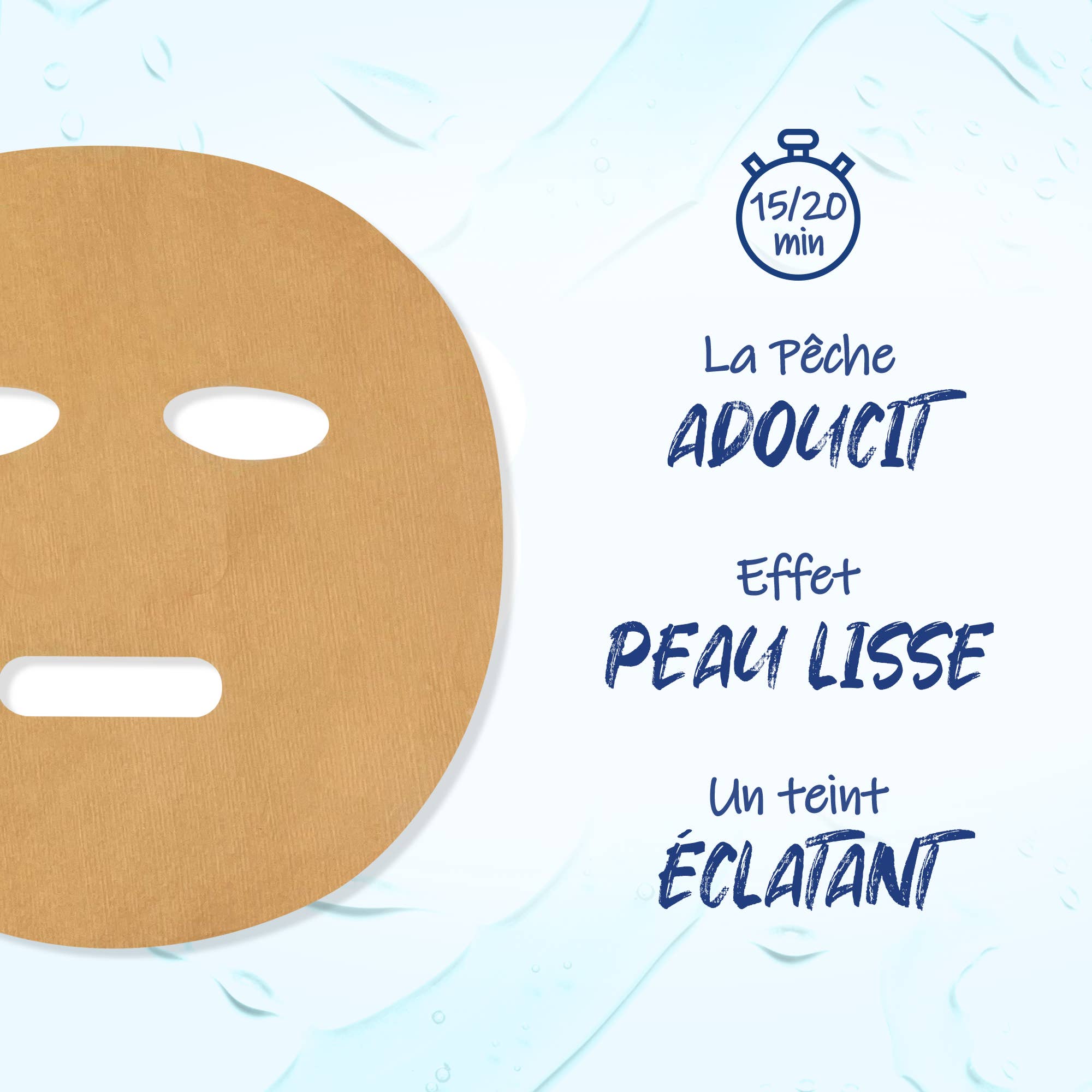 FRENCH TENDANCE - Wholesale Skincare Face Mask - Fabric face mask - Peach - FRENCH TENDANCE2