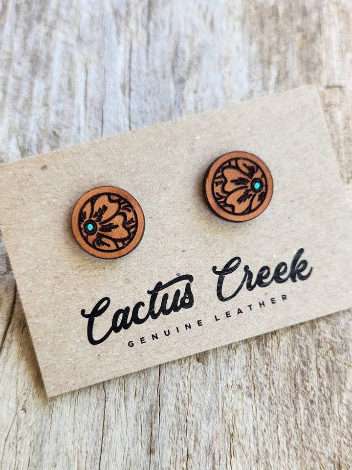 "Millie" Handmade Genuine Leather Stud Earrings and other Purchase Wholesale moo moo dress. Free Returns & Net 60 Terms on Faire trending on Faire.