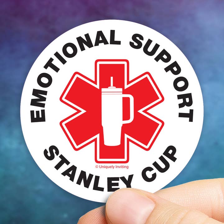 Uniquely Inviting – wholesale Klistermärke – Känslomässigt stöd Stanley Cup Vinylklistermärke0