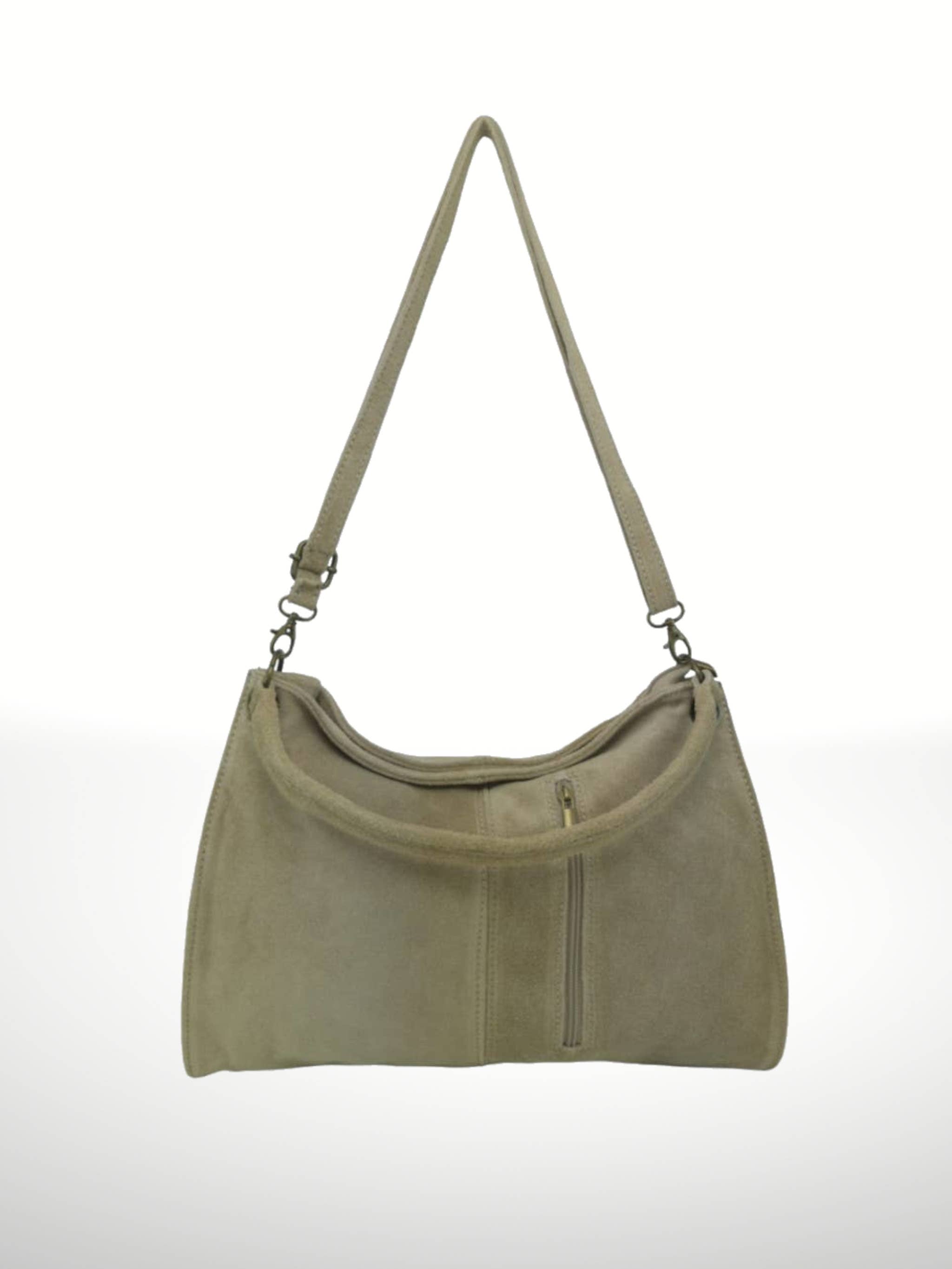ITALIAN'S LEATHER - Wholesale Shoulder Bag - Women's - Riccio Suede Leather Bag 22021424