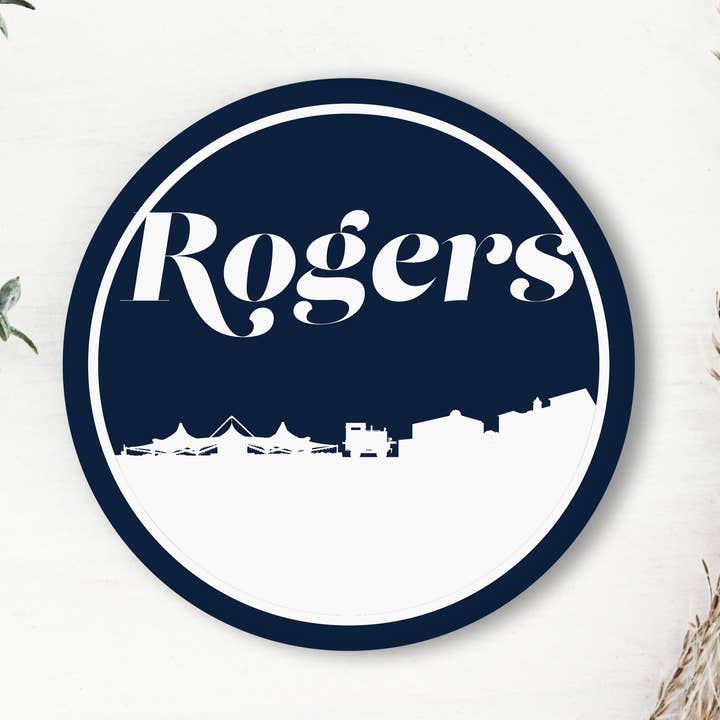 Rogers Arkansas retro coasters | flere farver for engroshandel hos Paperfinch Design