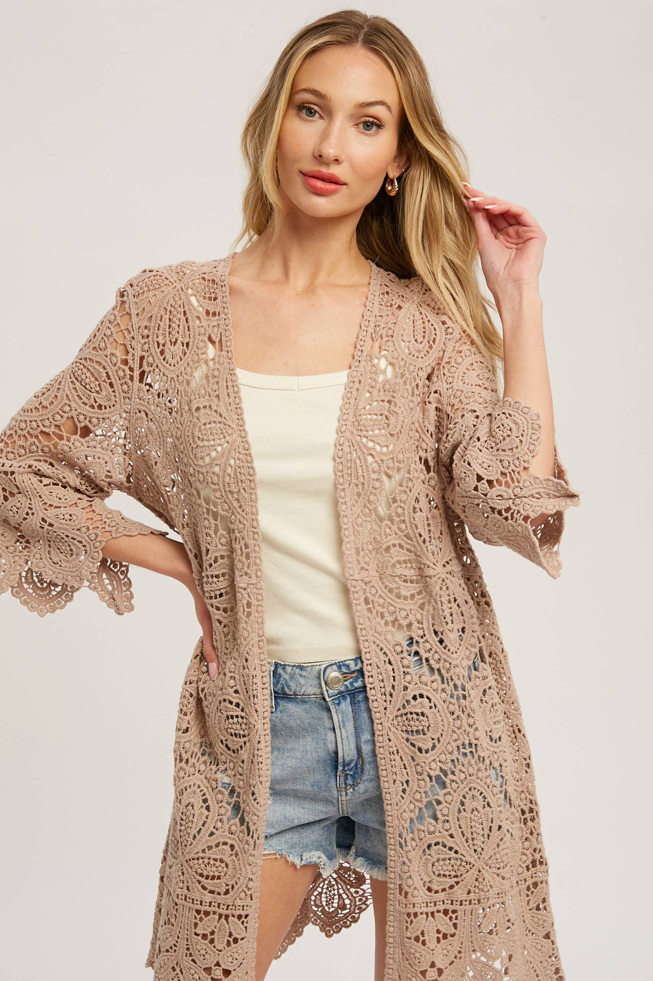 Bluivy - Wholesale Cardigan - Women's - CROCHET LACE CARDIGAN23