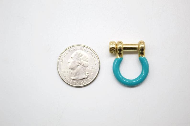 MIA Jewelry – wholesale Clasp – 18K Gold Filled Colored Carabiner Lock, Carabiner Clasp, Screw in Clasp (A63)1