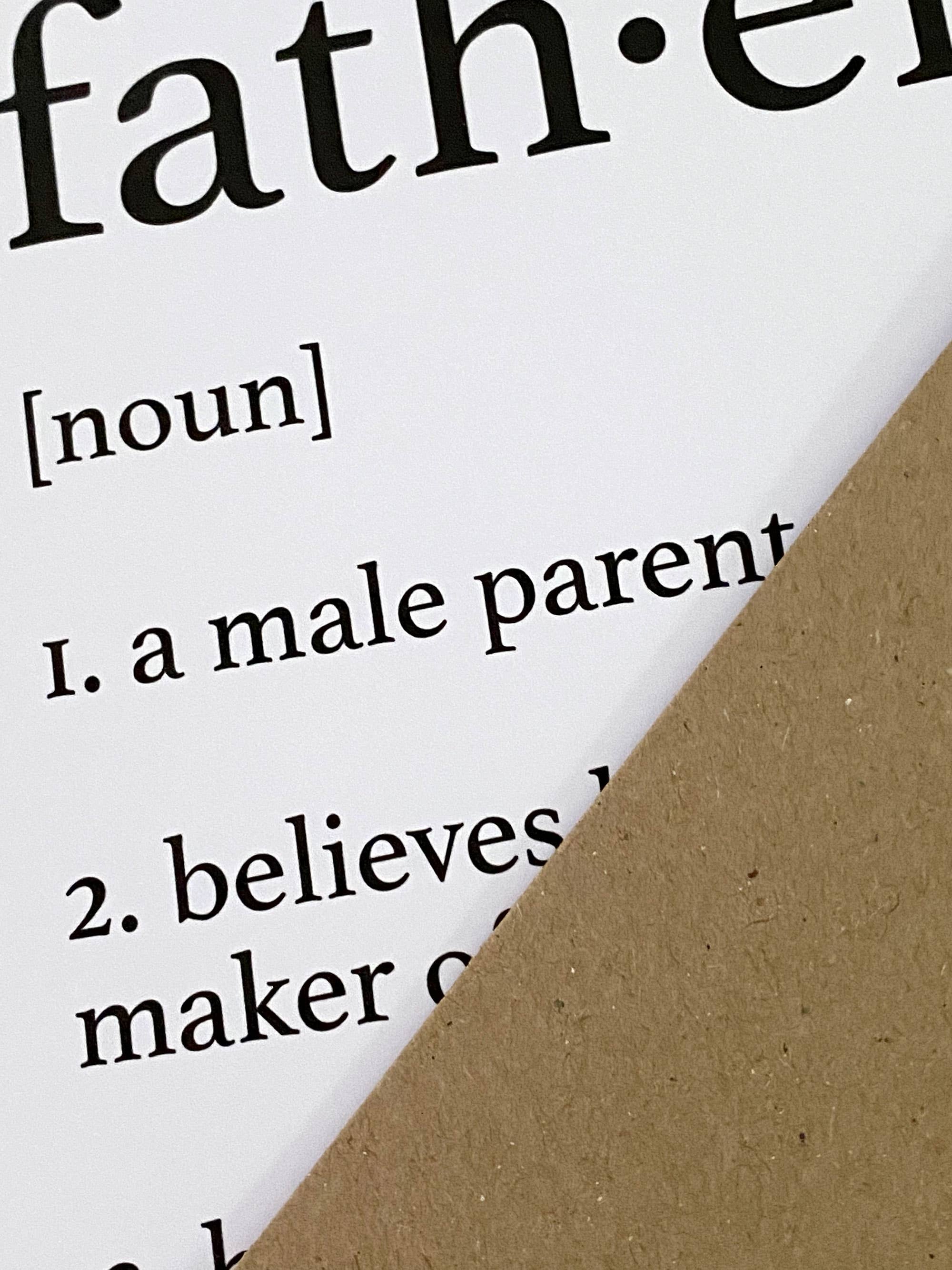 Prints With Personality - Wholesale Birthday Card - Dad birthday card: Dictionary definition of father/dad8