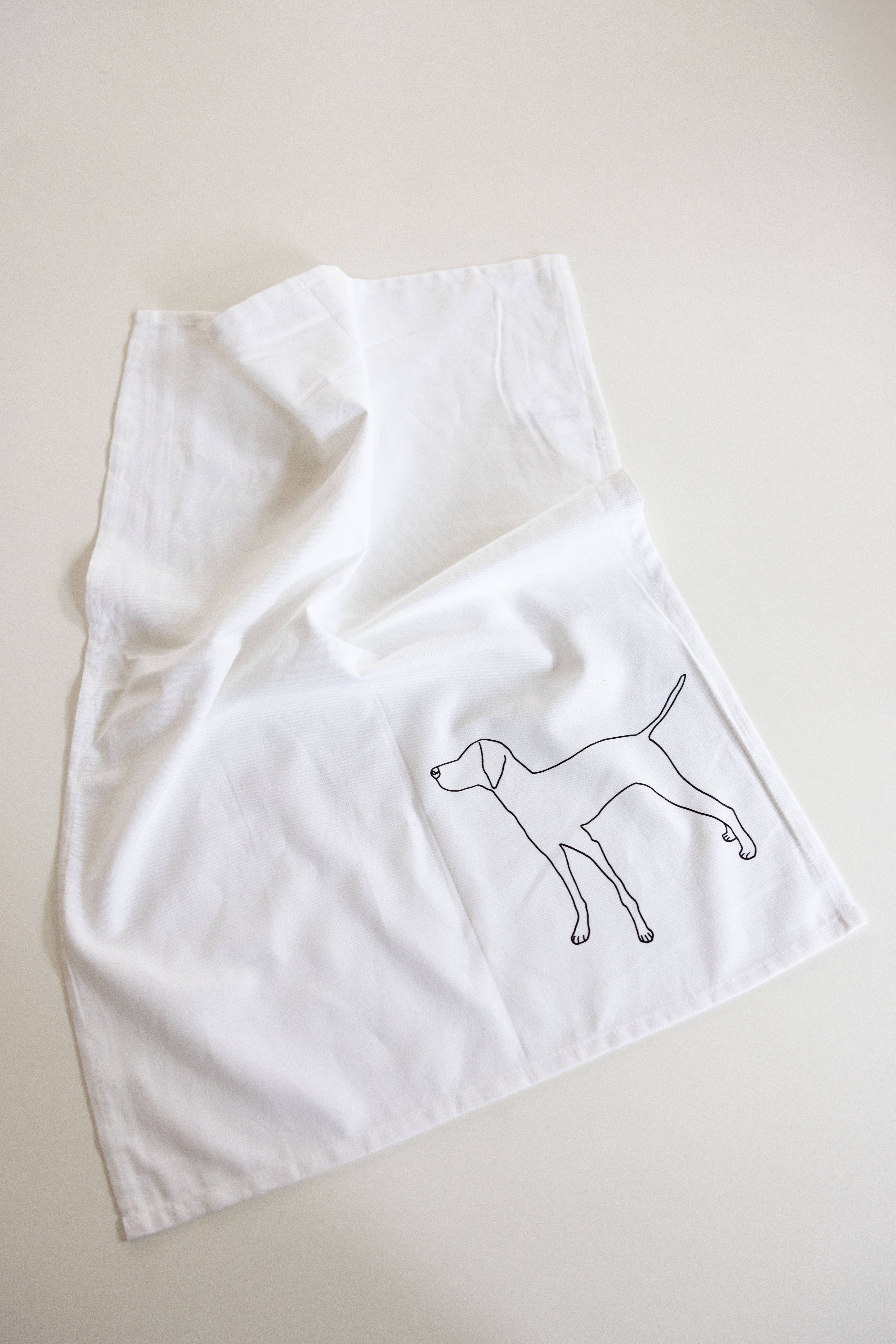 Lieblingspfote - Venta al por mayor Paño de cocina - Paño de cocina blanco con diseño de Vizsla1