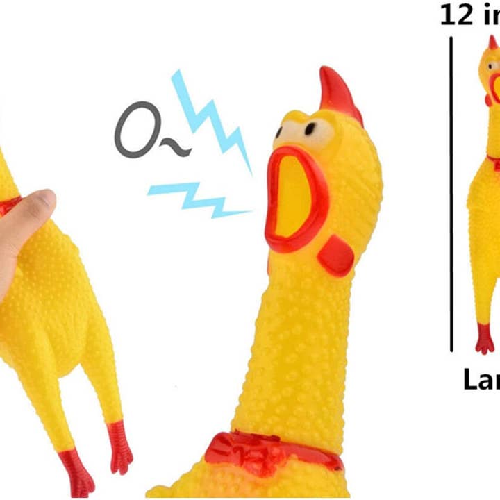 Tsyware - Wholesale Squishy Toy - Kids & Baby - Screaming Chicken Toy Rubber Squawking Chicken Big 12-inch