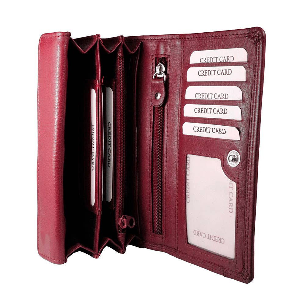 Arrigo - Wholesale Wallet - Women's - Wallet Leather Ladies RFID - Leather Woman Harmonica Wallet33